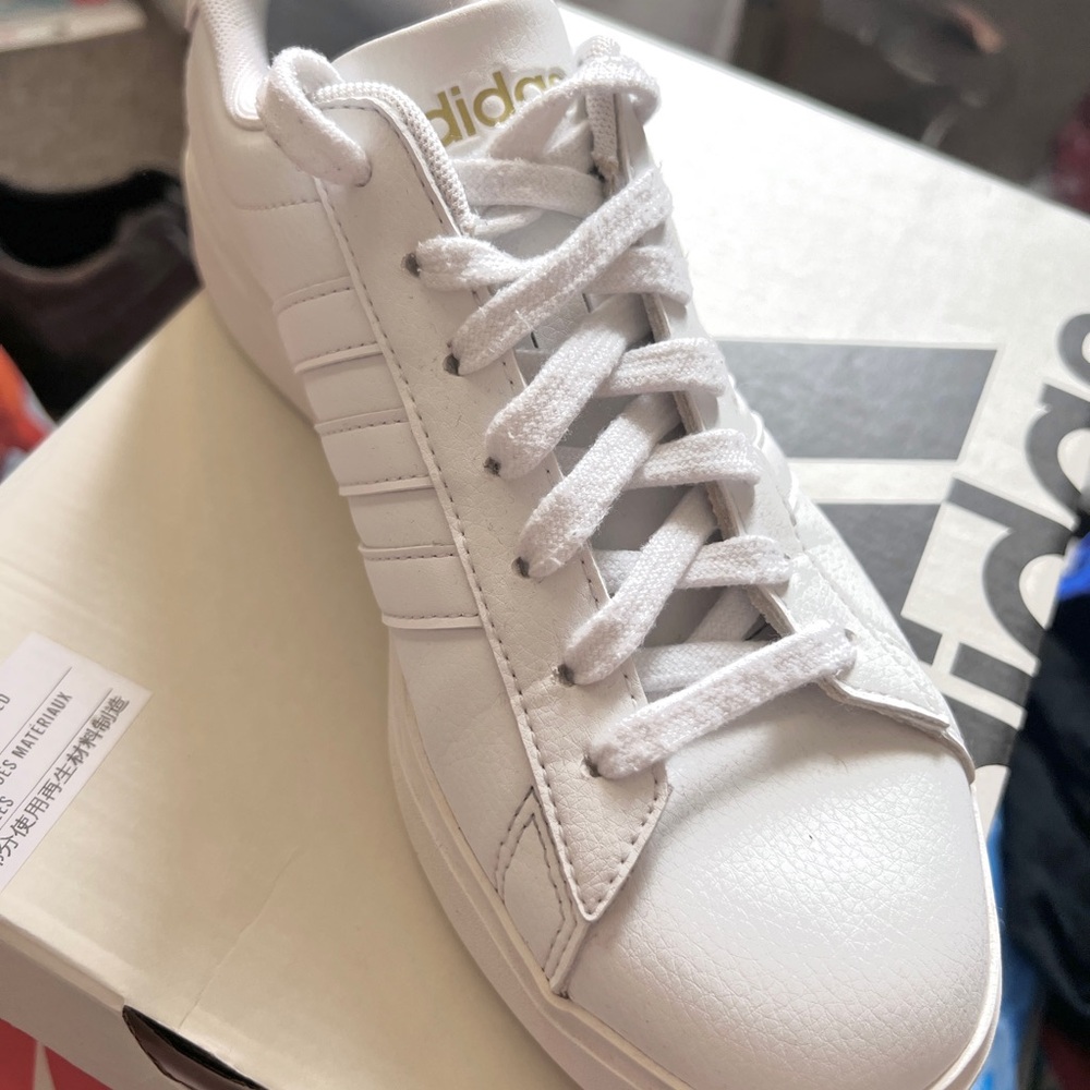 Adidas Women's White Sneakers - Picture 2 of 5